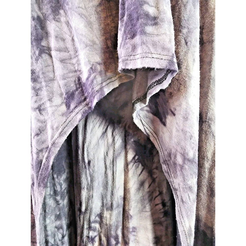 Rae Mode Mineral Wash Gray Jersey Knit High Low Waterfall Mullet Maxi Dress - Picture 6 of 13